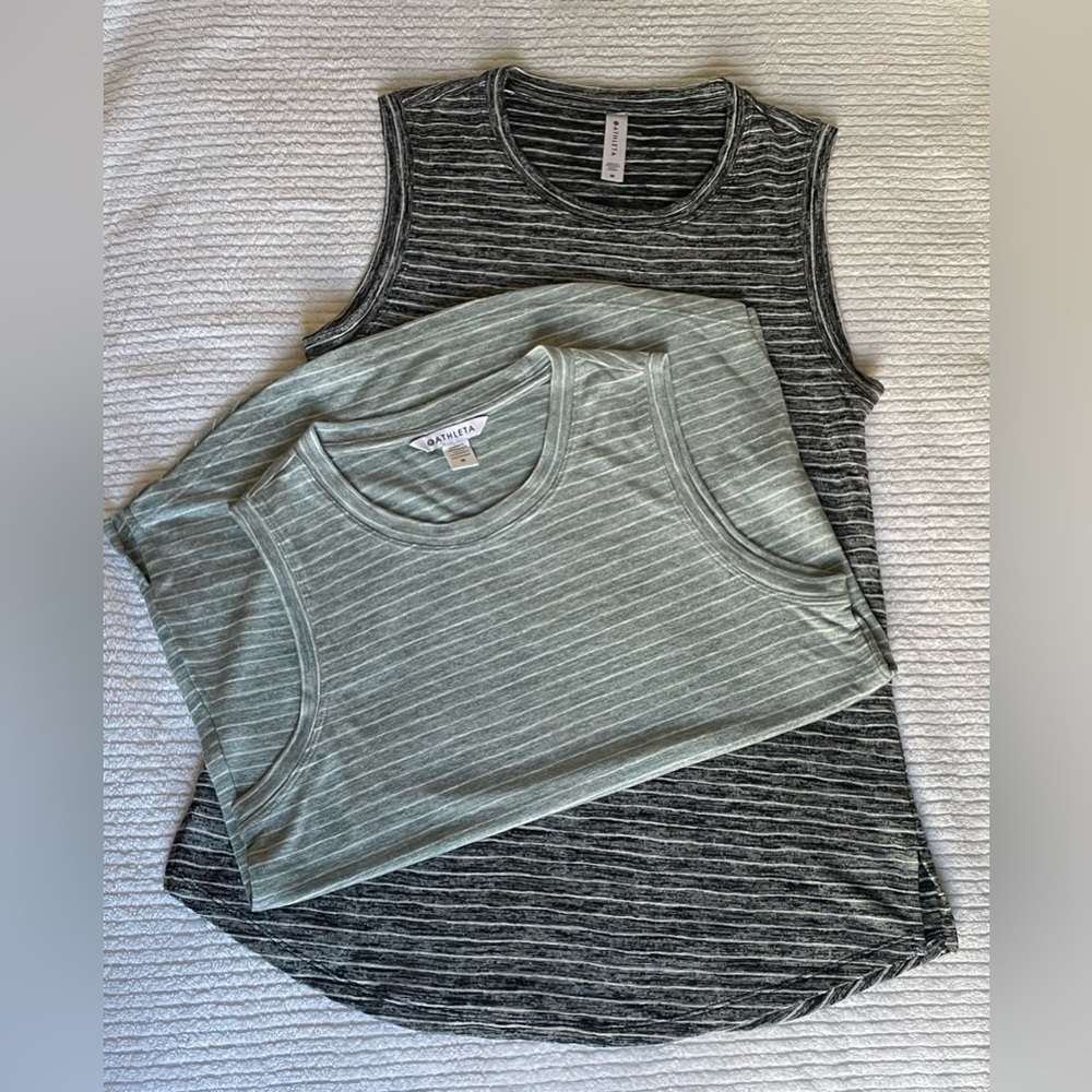 Athleta sleeveless tees, set of 2